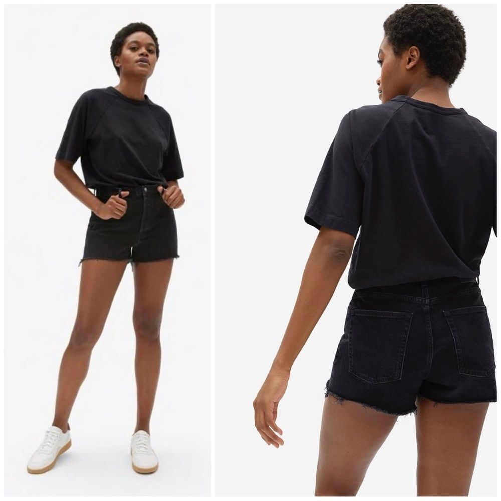 Everlane Cheeky Shorts in in Washed Black